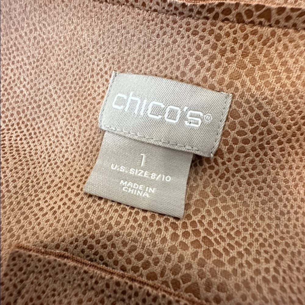 Chico’s Faux Scuba Suede Jacket Size 8/10 - Picture 5 of 6